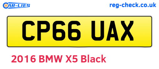 CP66UAX are the vehicle registration plates.