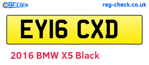 EY16CXD are the vehicle registration plates.