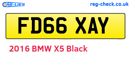 FD66XAY are the vehicle registration plates.