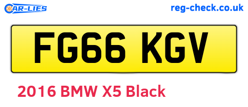 FG66KGV are the vehicle registration plates.