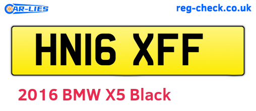 HN16XFF are the vehicle registration plates.