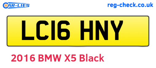 LC16HNY are the vehicle registration plates.