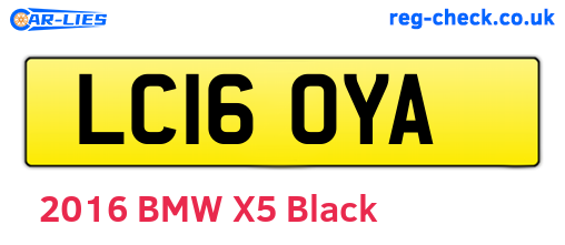 LC16OYA are the vehicle registration plates.