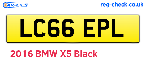 LC66EPL are the vehicle registration plates.