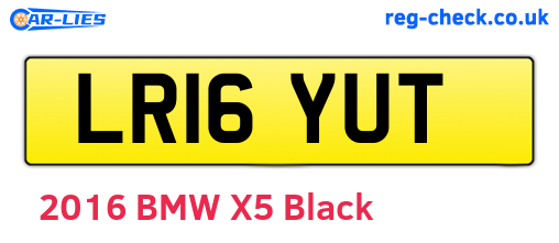 LR16YUT are the vehicle registration plates.