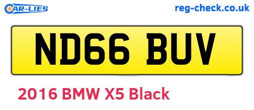 ND66BUV are the vehicle registration plates.