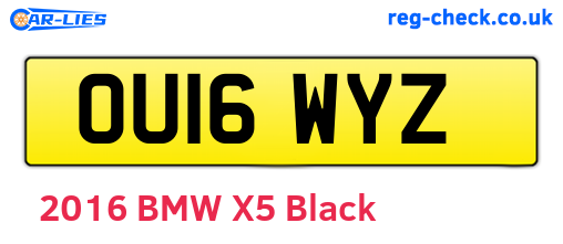 OU16WYZ are the vehicle registration plates.