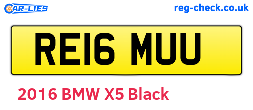 RE16MUU are the vehicle registration plates.