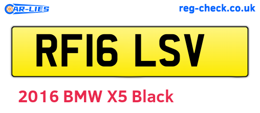 RF16LSV are the vehicle registration plates.