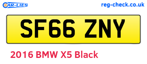 SF66ZNY are the vehicle registration plates.