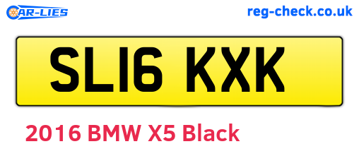 SL16KXK are the vehicle registration plates.