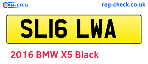 SL16LWA are the vehicle registration plates.
