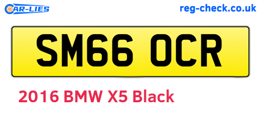 SM66OCR are the vehicle registration plates.