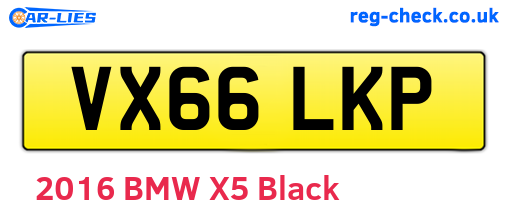 VX66LKP are the vehicle registration plates.