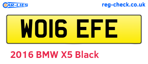 WO16EFE are the vehicle registration plates.