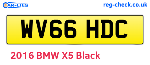 WV66HDC are the vehicle registration plates.
