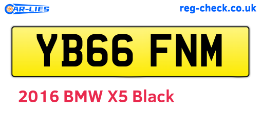 YB66FNM are the vehicle registration plates.