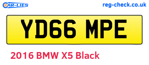 YD66MPE are the vehicle registration plates.