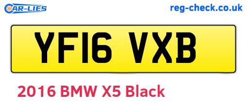 YF16VXB are the vehicle registration plates.