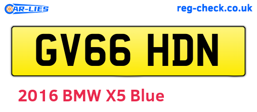GV66HDN are the vehicle registration plates.