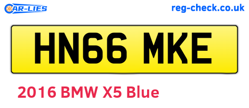 HN66MKE are the vehicle registration plates.