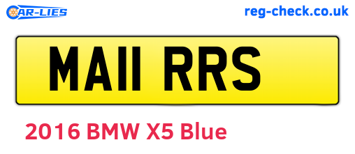MA11RRS are the vehicle registration plates.