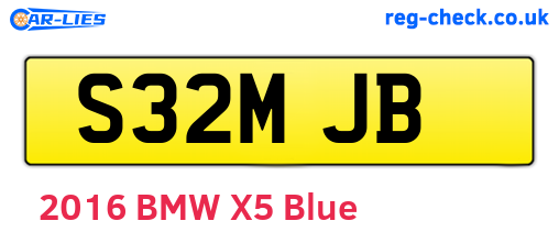 S32MJB are the vehicle registration plates.