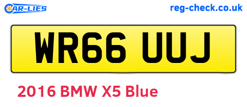 WR66UUJ are the vehicle registration plates.