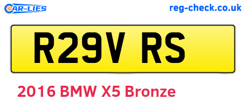 R29VRS are the vehicle registration plates.