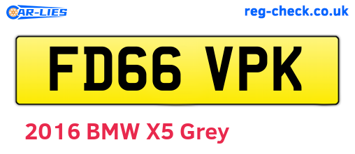 FD66VPK are the vehicle registration plates.