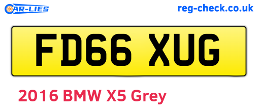 FD66XUG are the vehicle registration plates.