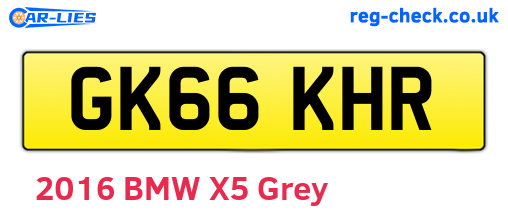 GK66KHR are the vehicle registration plates.