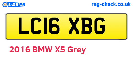 LC16XBG are the vehicle registration plates.