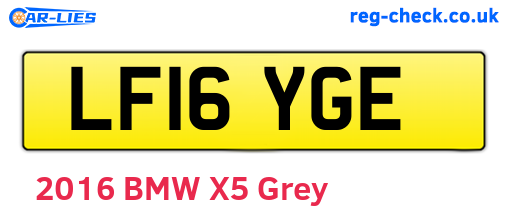 LF16YGE are the vehicle registration plates.