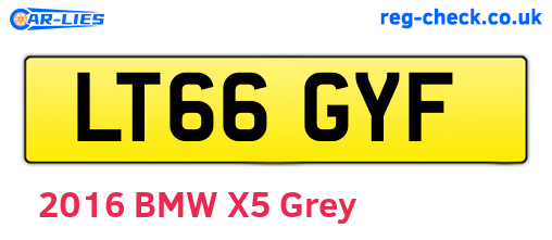 LT66GYF are the vehicle registration plates.