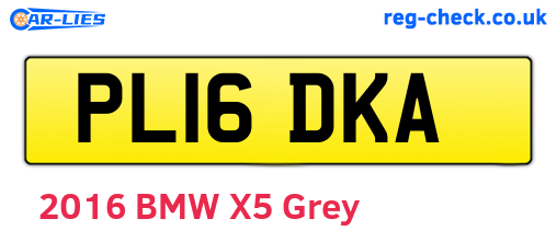 PL16DKA are the vehicle registration plates.