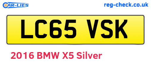 LC65VSK are the vehicle registration plates.