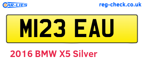 M123EAU are the vehicle registration plates.