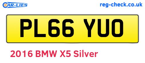 PL66YUO are the vehicle registration plates.