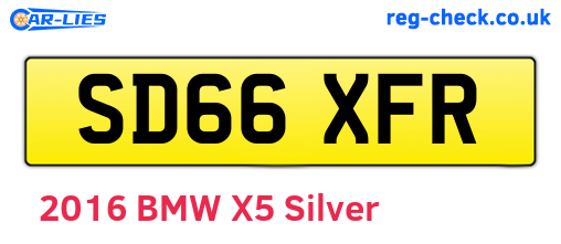 SD66XFR are the vehicle registration plates.