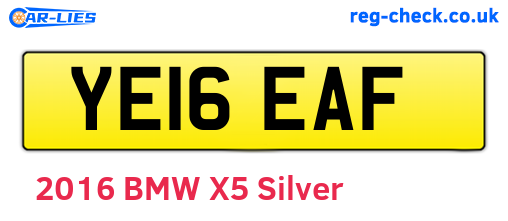 YE16EAF are the vehicle registration plates.