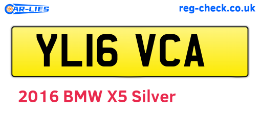 YL16VCA are the vehicle registration plates.
