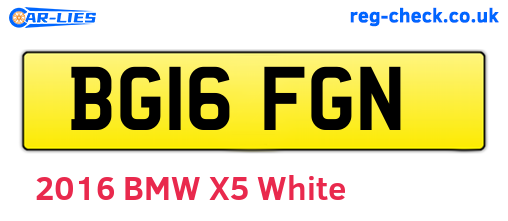 BG16FGN are the vehicle registration plates.