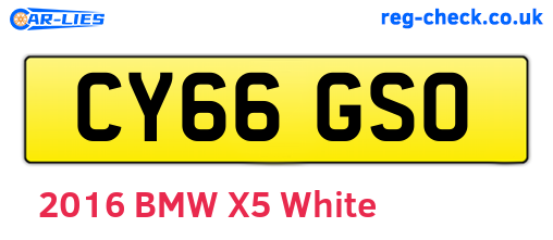 CY66GSO are the vehicle registration plates.