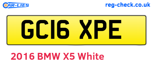 GC16XPE are the vehicle registration plates.