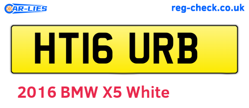 HT16URB are the vehicle registration plates.