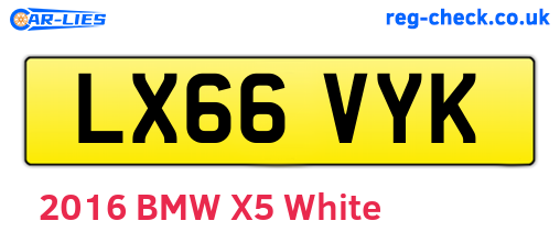 LX66VYK are the vehicle registration plates.