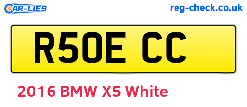 R50ECC are the vehicle registration plates.