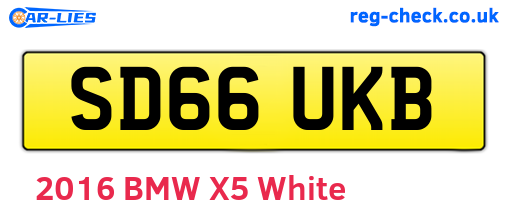 SD66UKB are the vehicle registration plates.