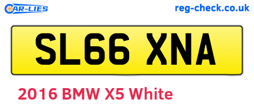 SL66XNA are the vehicle registration plates.